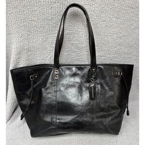 Cynthia Rowley Black Leather Large Tote Purse #66857